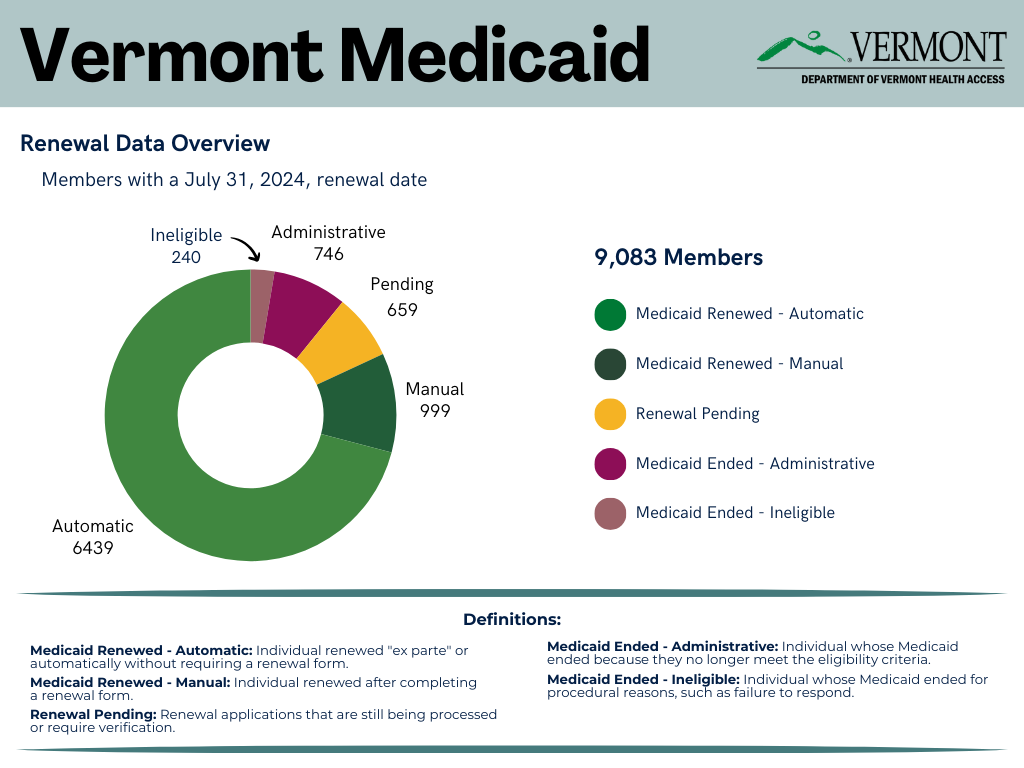 Medicaid Renewal Dashboard for July 31, 2024